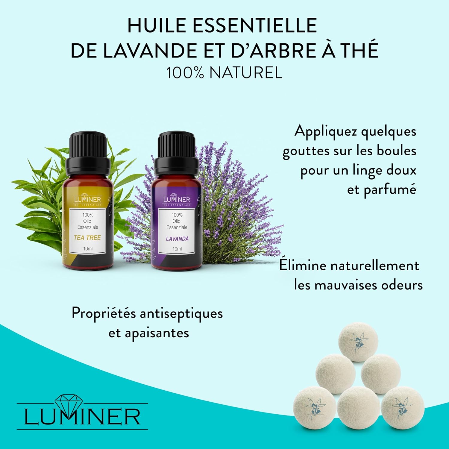 Detalle 2 de Luminer Boules de séchage 6 pièces
