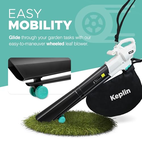 Thumbnail 4 de Keplin 3500W Corded Leaf Blower Vacuum & Mulcher (3-in-1) with 35L Bag, Wheels