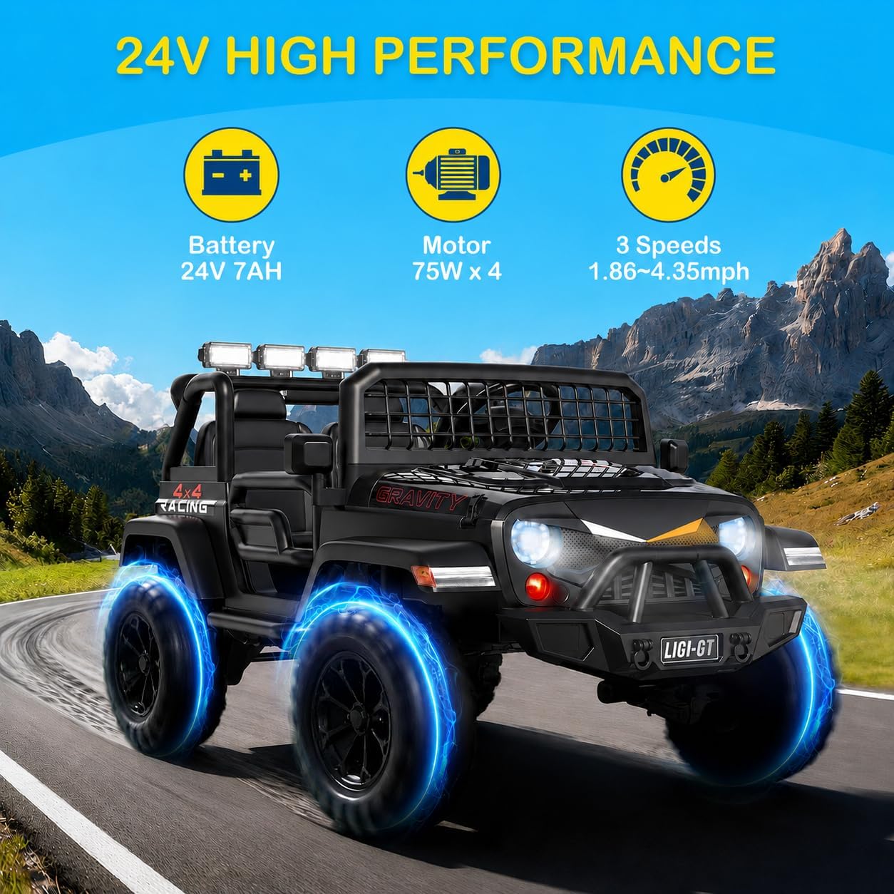 Detalle de JOYSTROLL 2-Seater Ride-On Car 24V