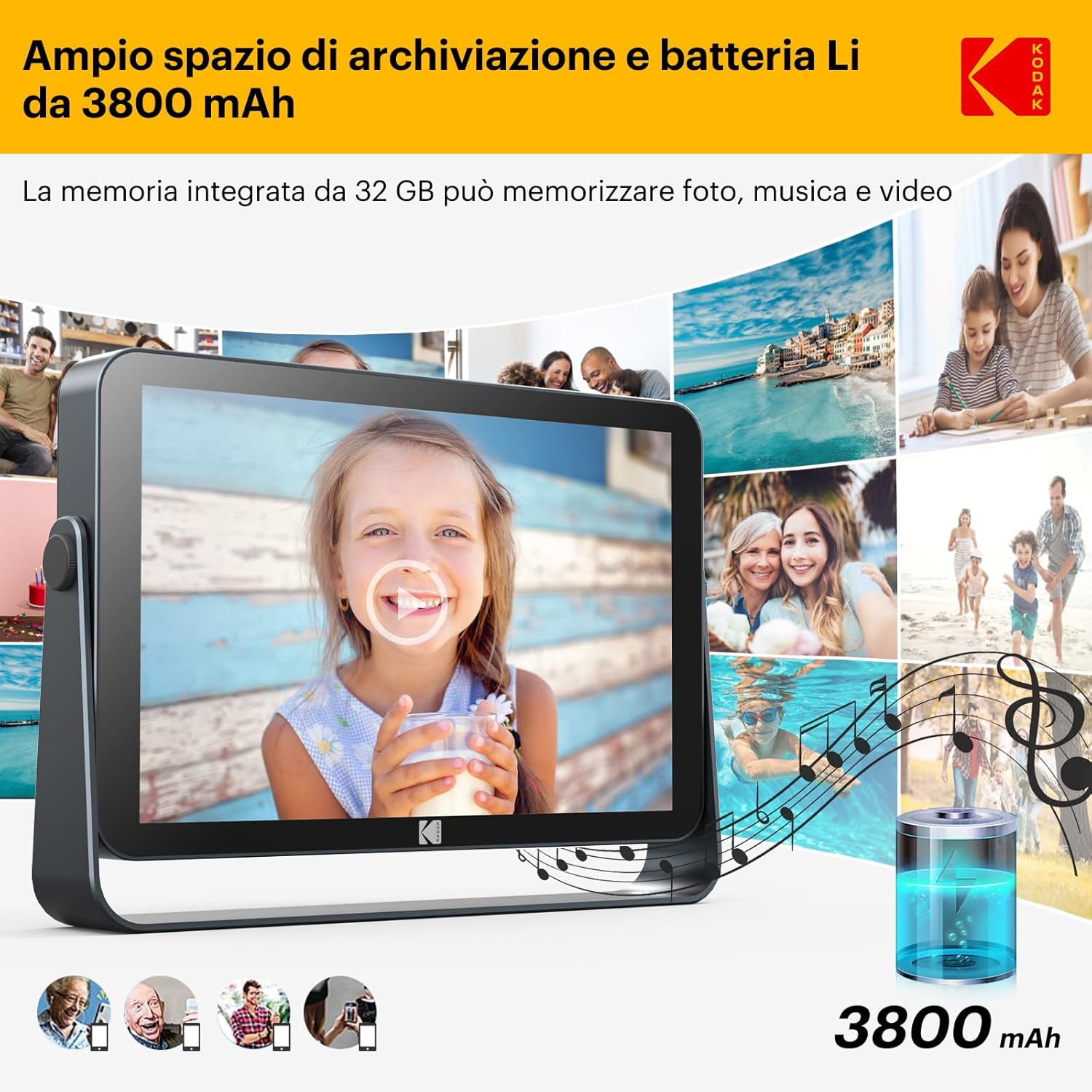 Thumbnail 5 de Kodak Cornice Digitale 10.1 WiFi 32GB