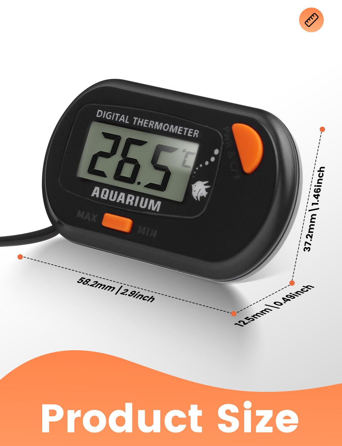 Thumbnail 5 de Aquarium Thermometer mit Sonde und Saugnapf