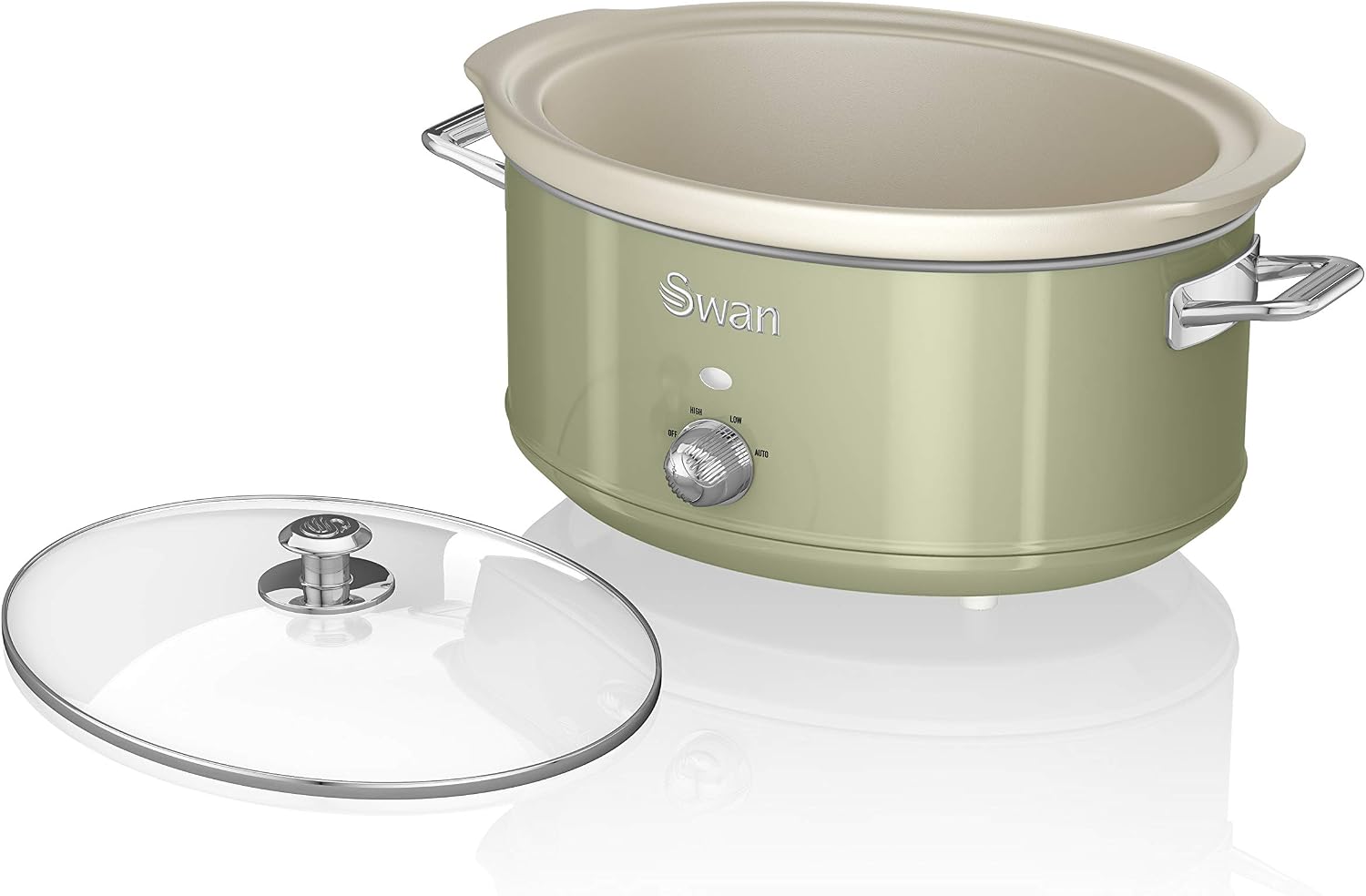 Thumbnail 4 de Swan Retro SF17031GNEU – wolnowar 6,5 l, ceramiczny garnek, 3 temperatury