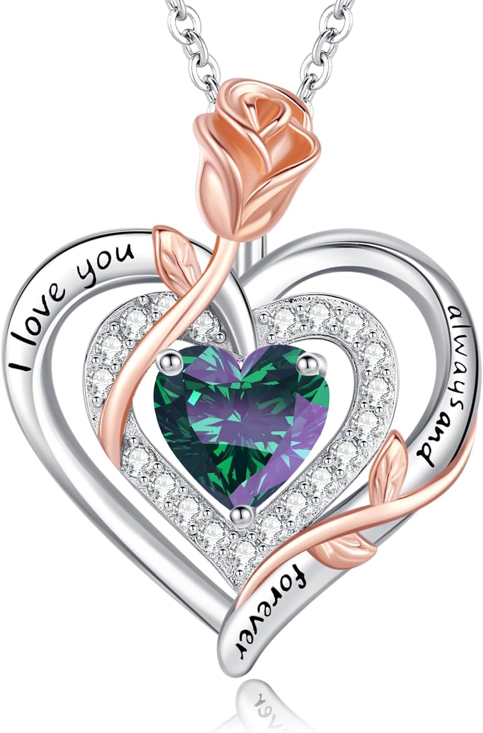 Thumbnail 6 de LAVUMO collier cœur rose 925, pendentif
