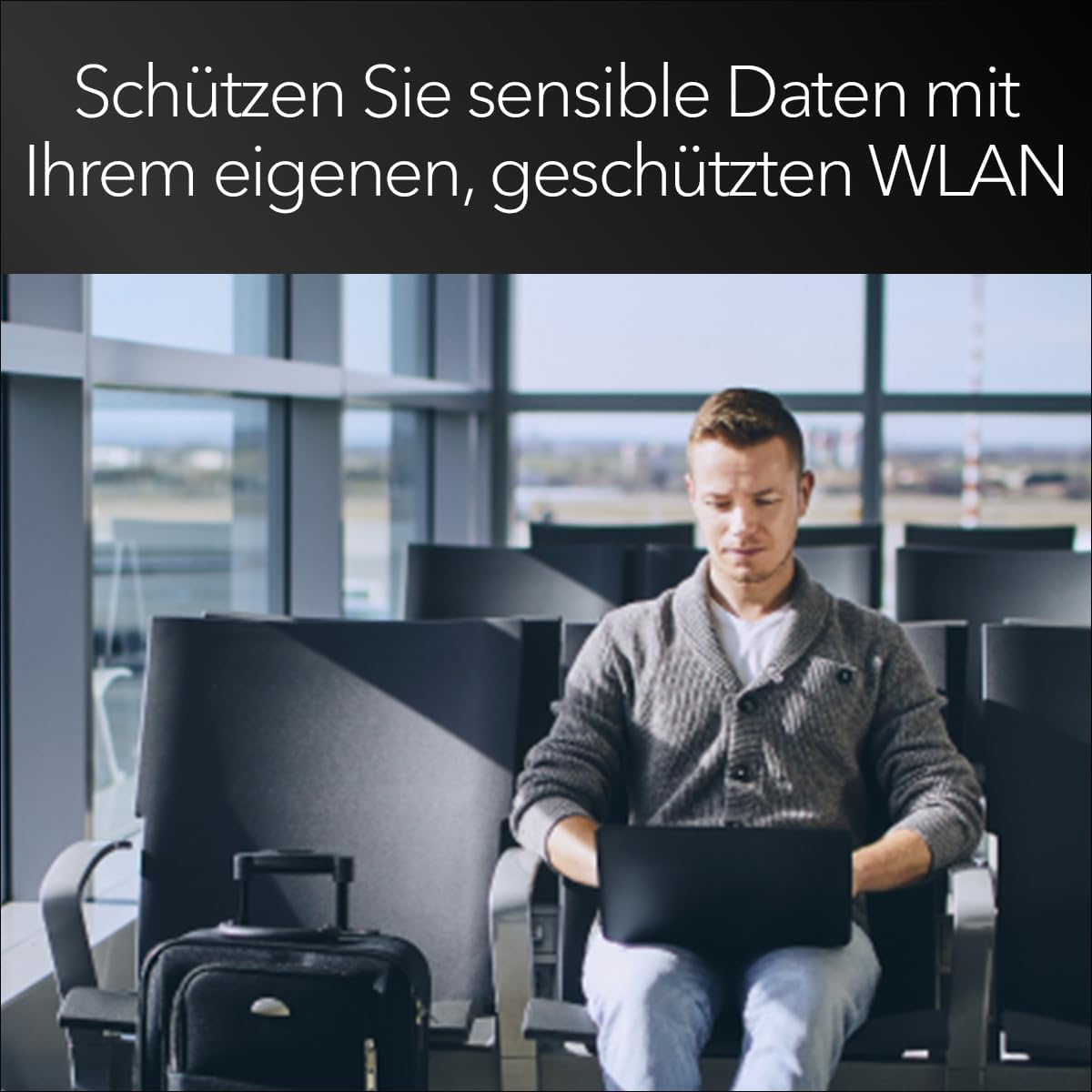 Detalle 2 de NETGEAR Nighthawk M3 (MH3150) – mobiler 5G-Router mit WiFi 6, bis zu 2,5 GBit/s, Nano‑SIM, bis 32 Geräte