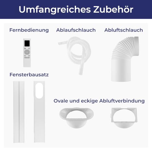 Thumbnail 7 de KLAMER Mobile Klimaanlage 14000 BTU – flexibel, 3-in-1, geeignet für Räume bis 50 m²
