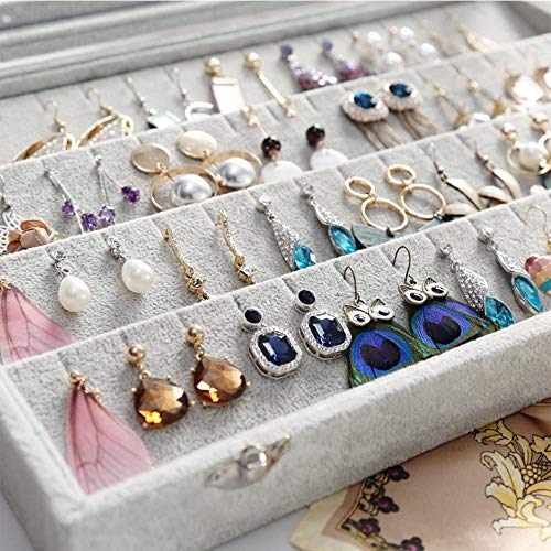 Detalle 2 de BIENSER Earrings Organiser: 40-Pair Glass-Lid Storage Box
