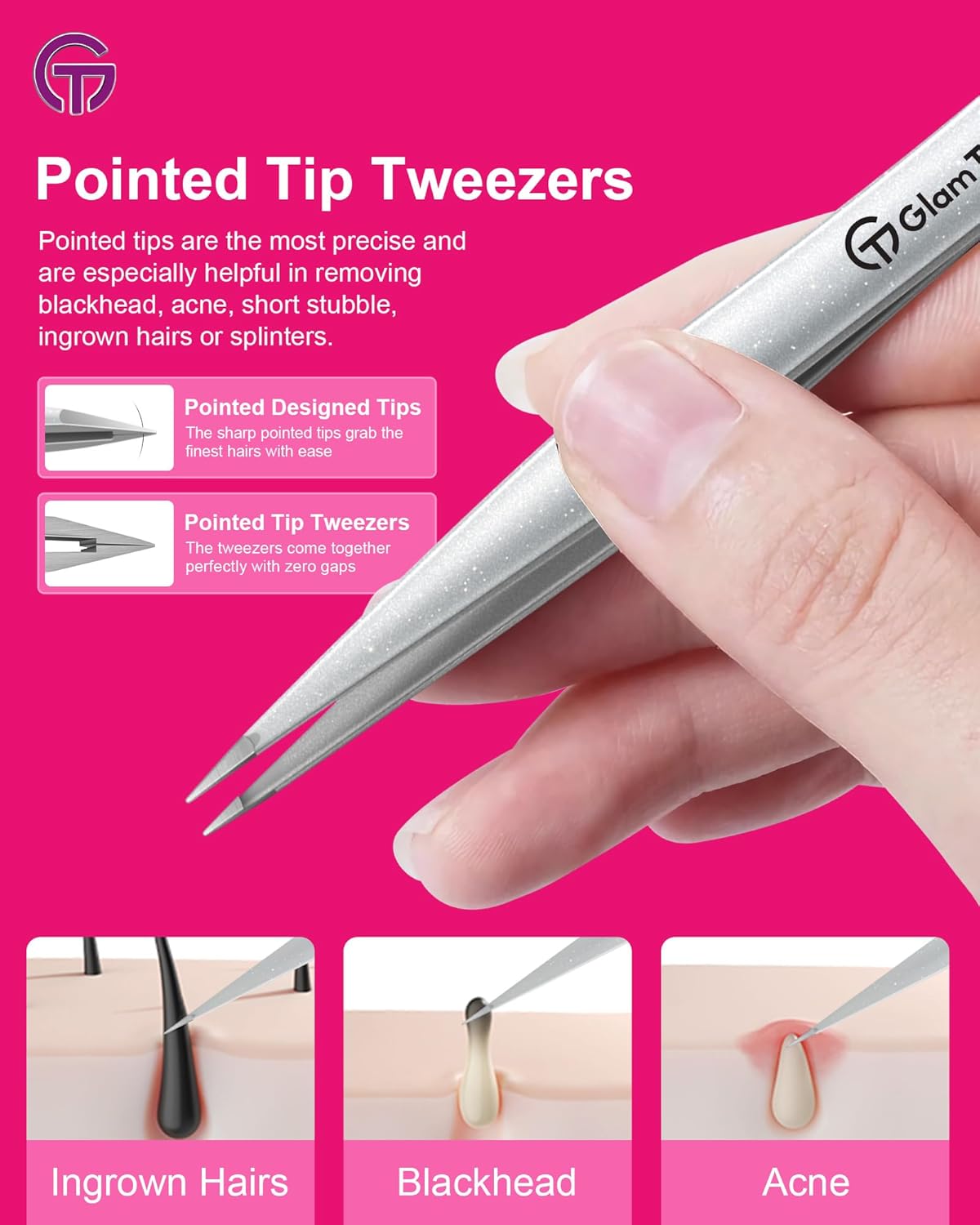 Detalle 2 de Expert tweezer set 3.75 inch precision
