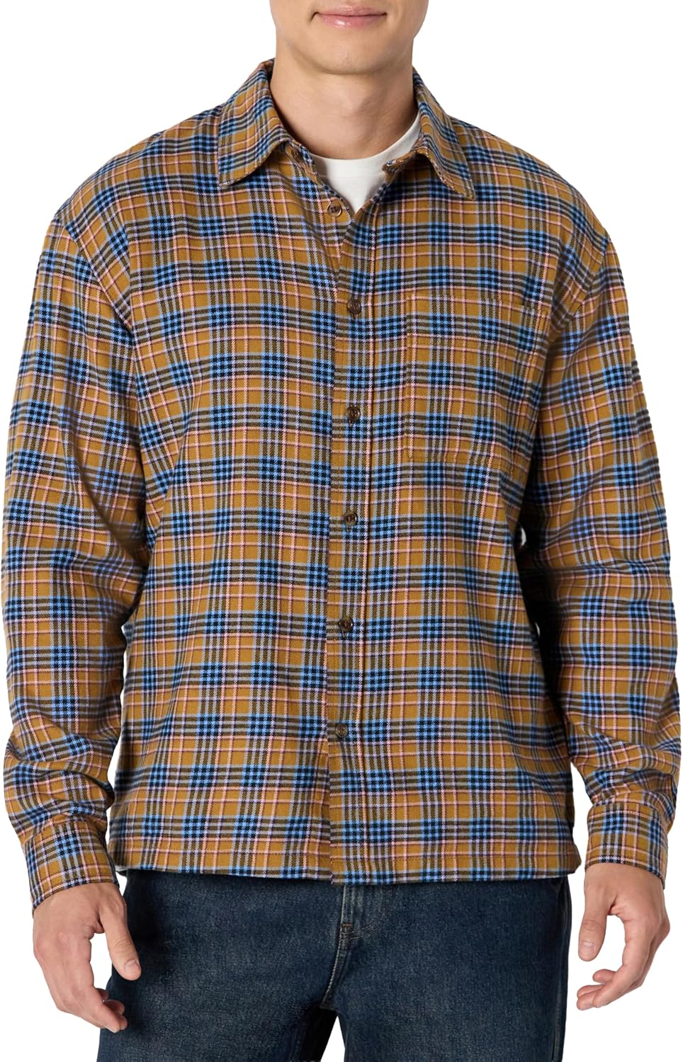 Detalle de Amazon Essentials Relaxed-Fit Flannel Shirt