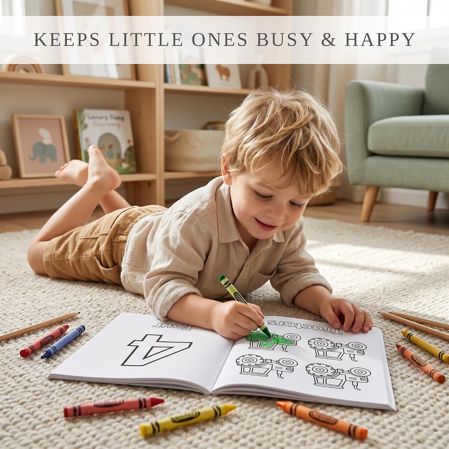 Detalle 2 de ZICOTO zic-tcoloringb-edu_25-228 Coloring Book Set, 3 Books, 66 Sheets