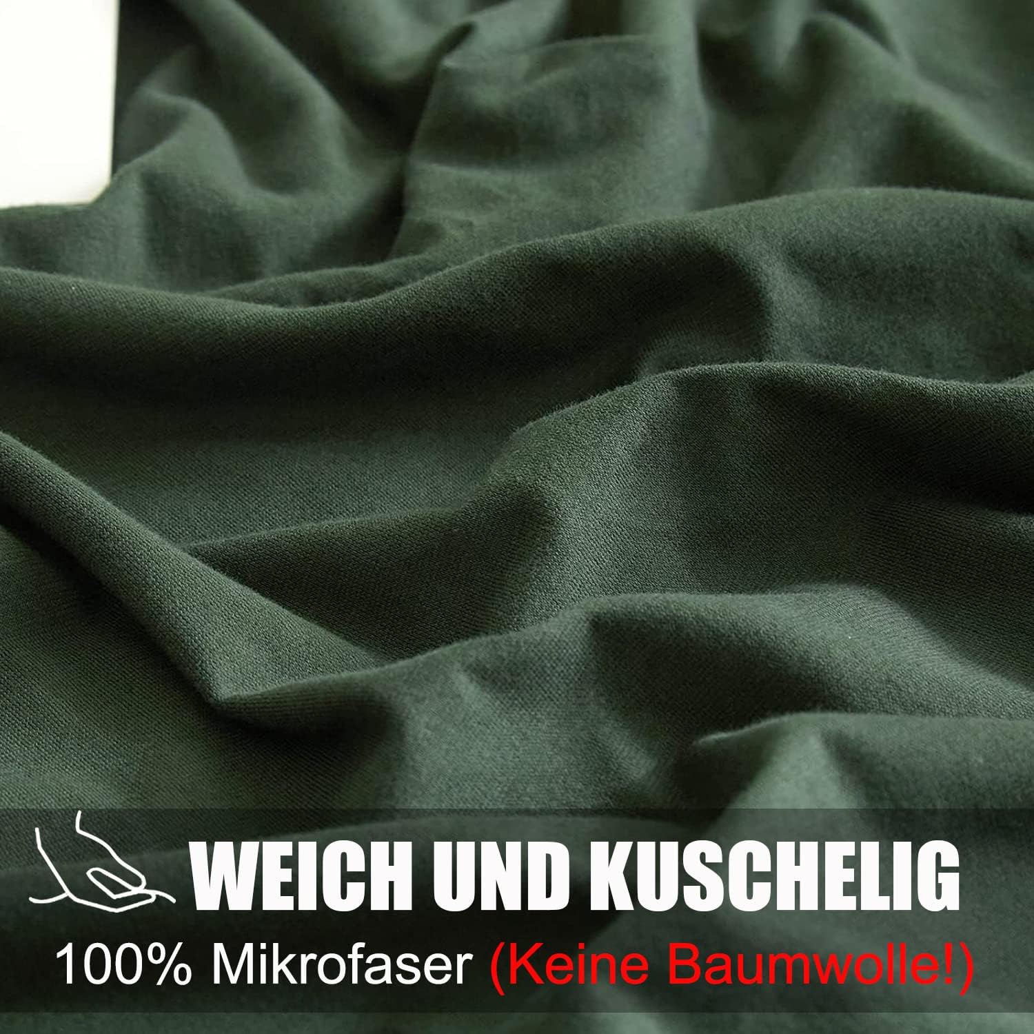 Detalle 2 de Soifox Bettwäsche 200x200 Grün