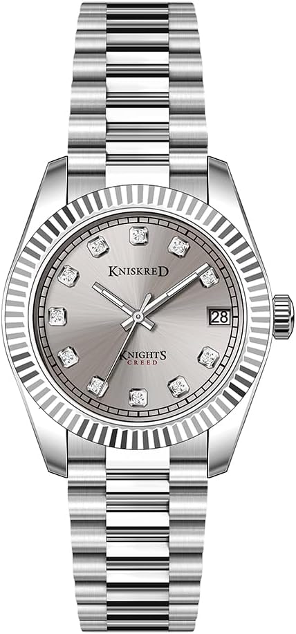 Thumbnail 6 de Montre classique femme KNISKRED avec cristal et acier inoxydable — résistante à l’eau
