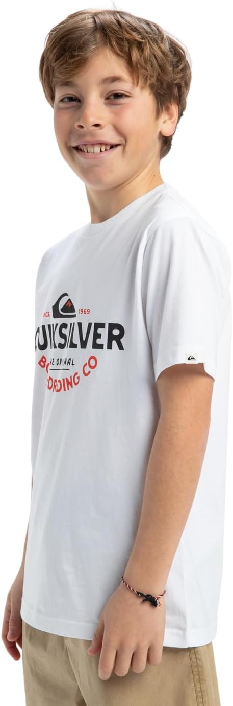 Detalle de Quiksilver Ev Typed Out SS YTH T-Shirt Garçon (Lot de 1) – Confort & Style durable