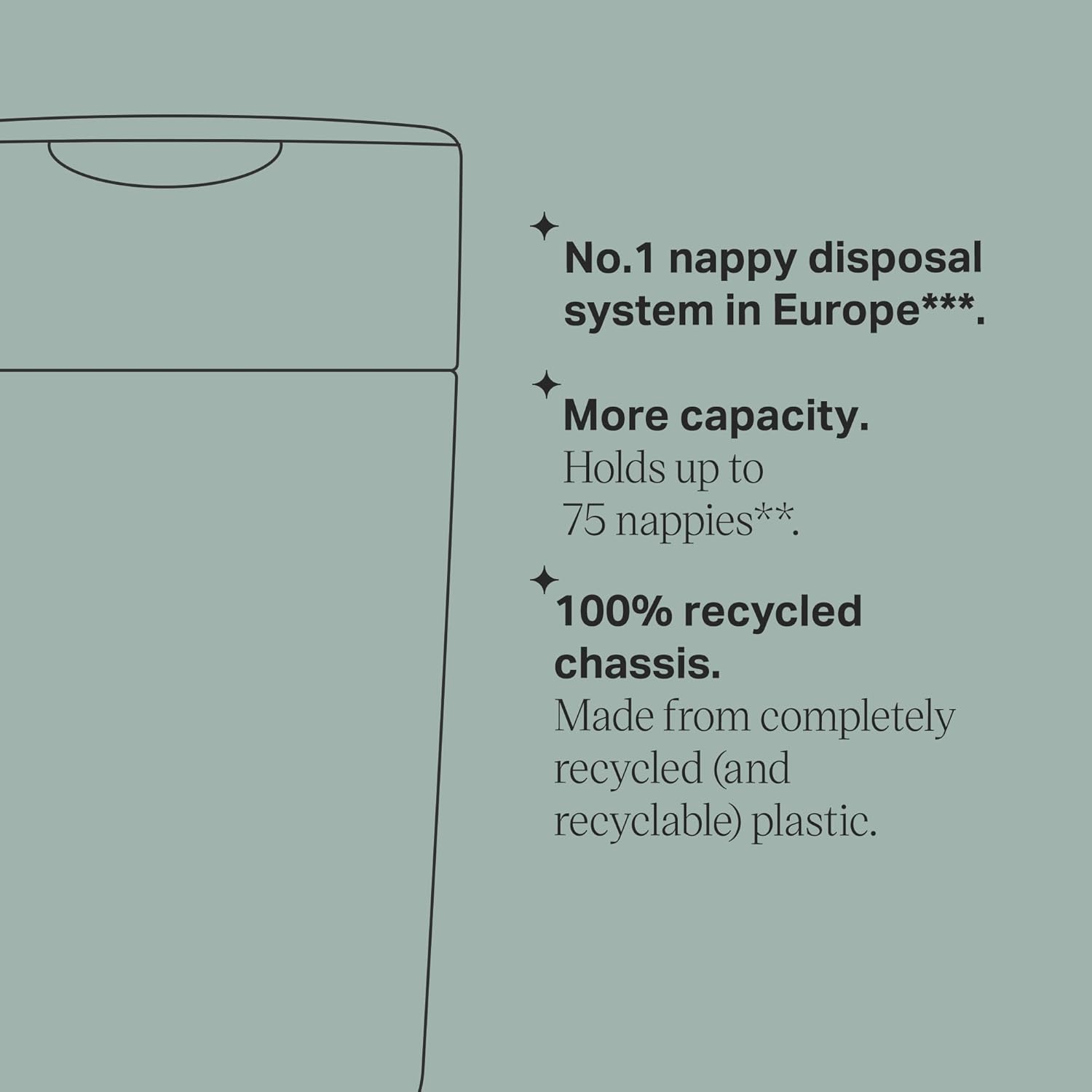 Detalle de Tommee Tippee Twist & Click Nappy Bin XL review