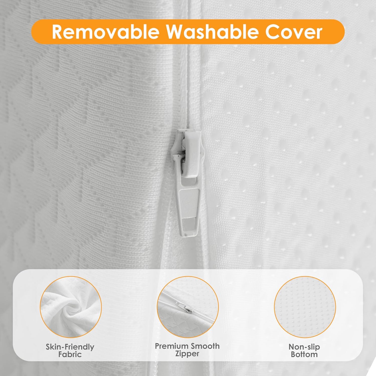 Detalle de Ruqmuis Wedge Pillow for Acid Reflux: Elevated Sleep Support with Practical Design