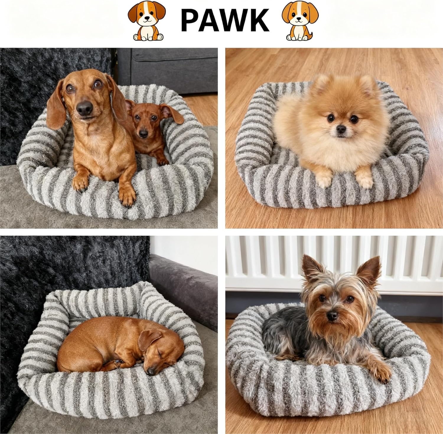 Detalle de Pawk Large Dog Bed with 20cm High Sides and Waterproof Detachable Cover