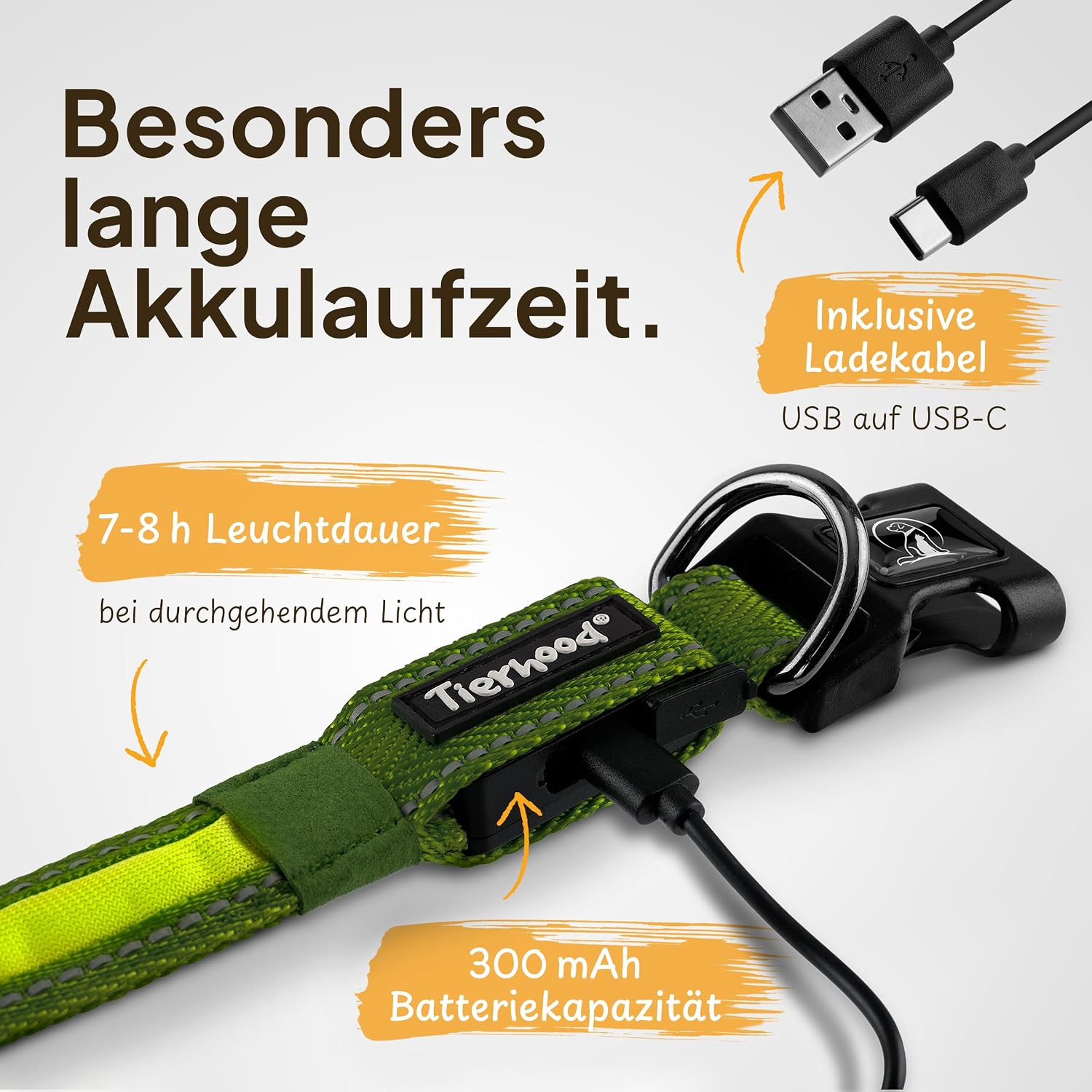 Thumbnail 5 de Tierhood Leuchthalsband Größe L