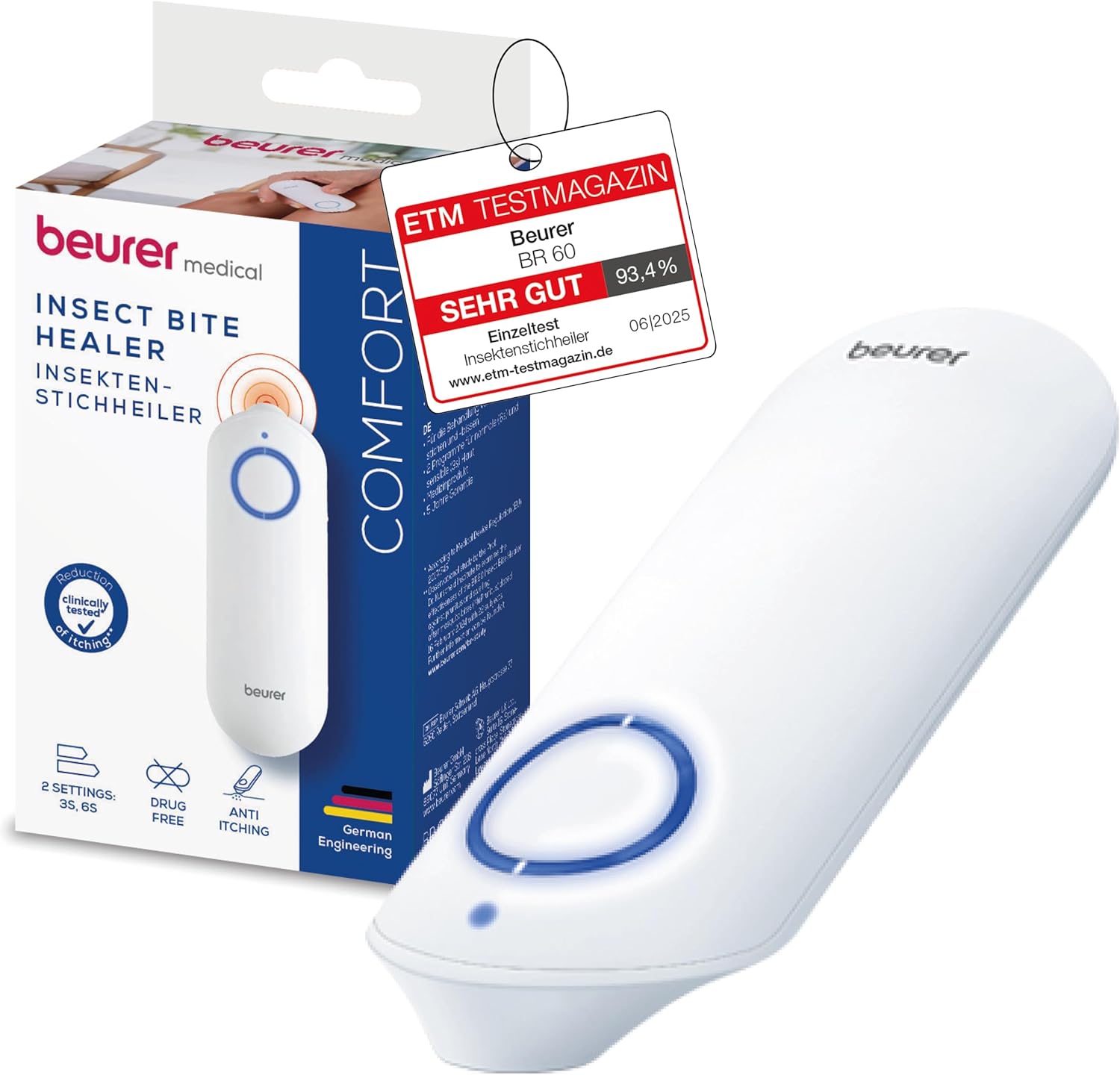 Beurer BR60 Insect Bite Healer heat-based insect bite pen for itch relief and faster healing