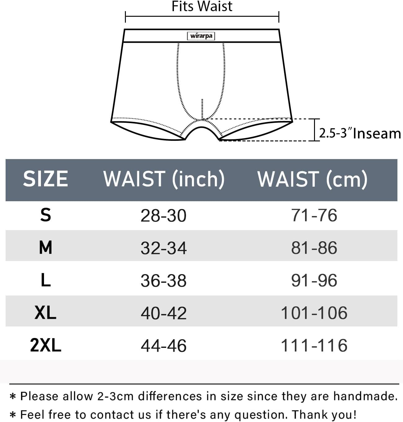Thumbnail 6 de wirarpa Mens Underwear Trunks: Soft Cotton Boxer Shorts, No Fly, 4 Pack