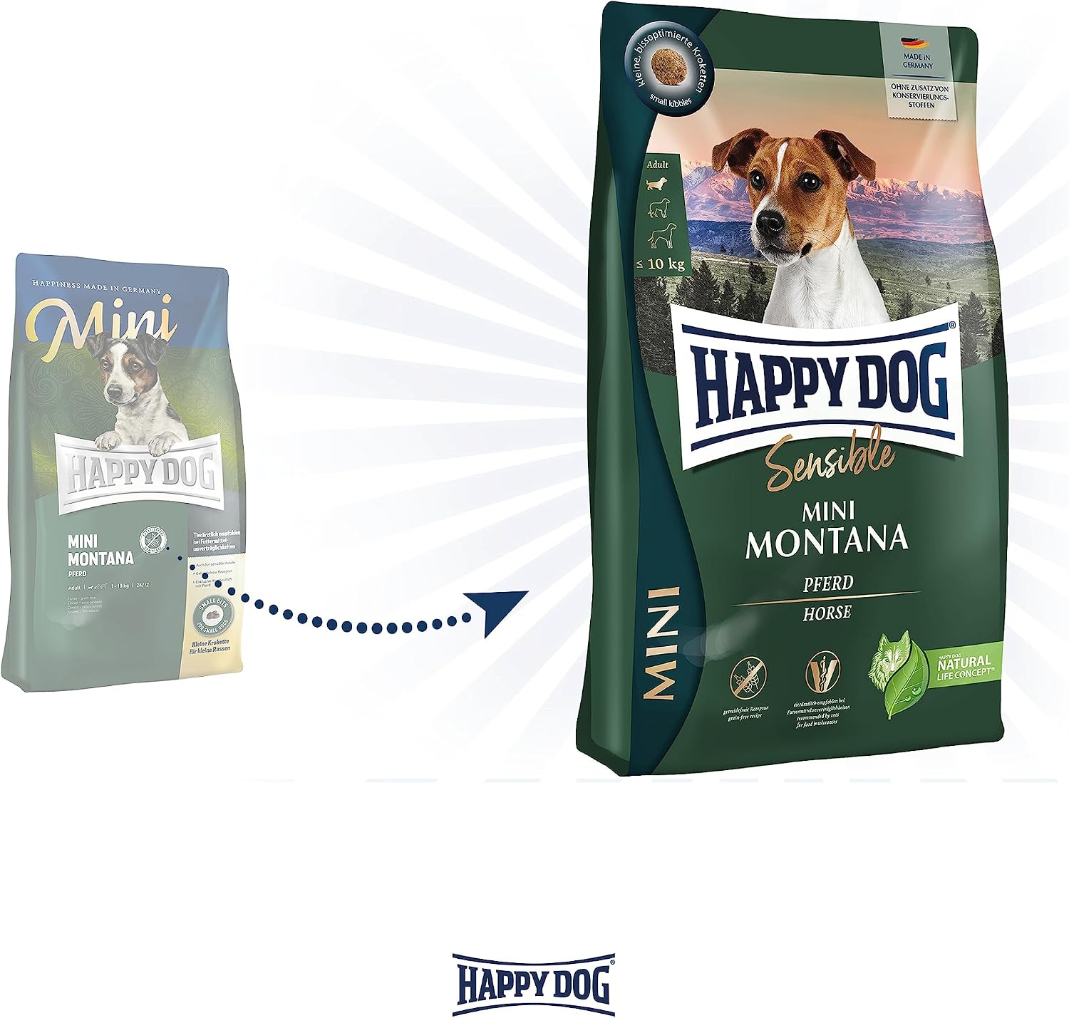 Thumbnail 1 de Happy Dog Sensible Mini Montana — croquettes sans céréales pour chiens sensibles (4 kg)
