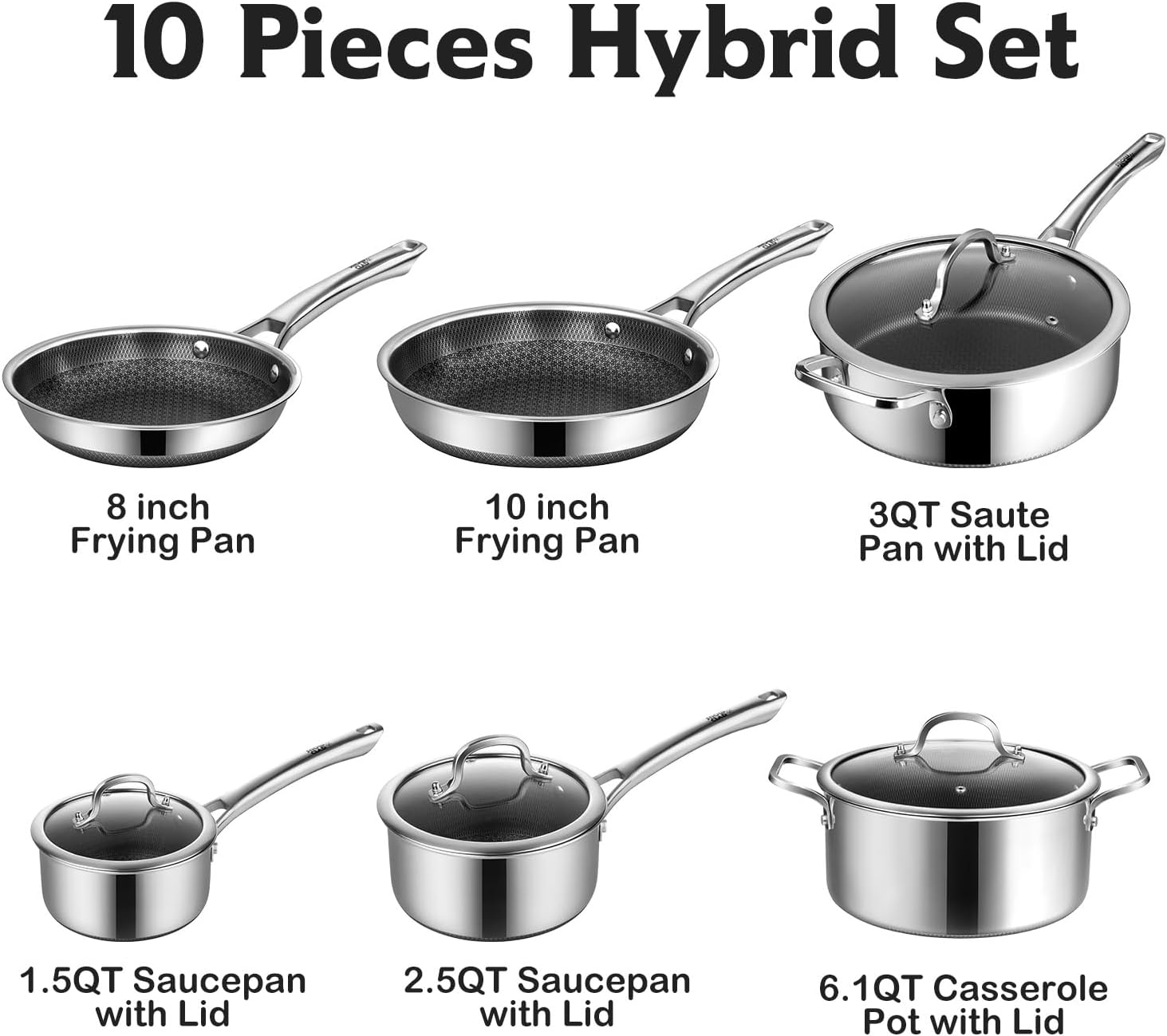 Thumbnail 3 de SNOWCLAD 10-Piece Nonstick Cookware