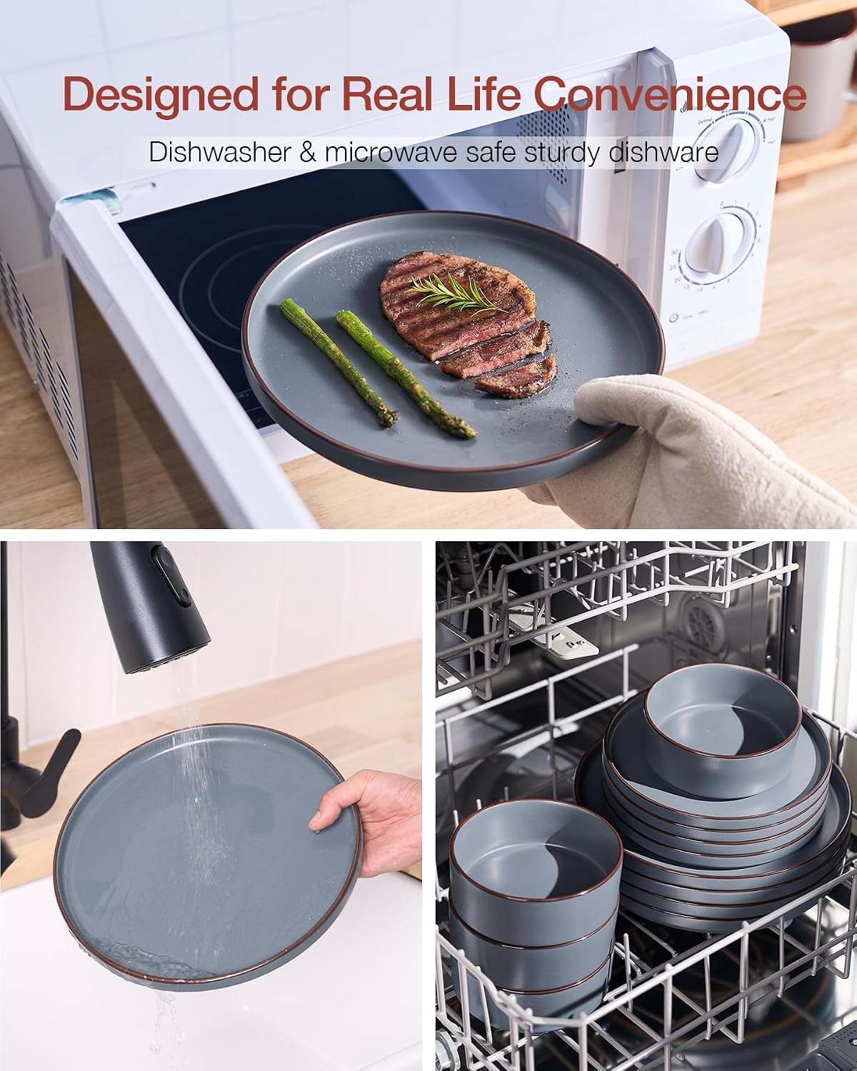 Thumbnail 6 de Famiware Nebula Ridge stoneware dinnerware 12-piece