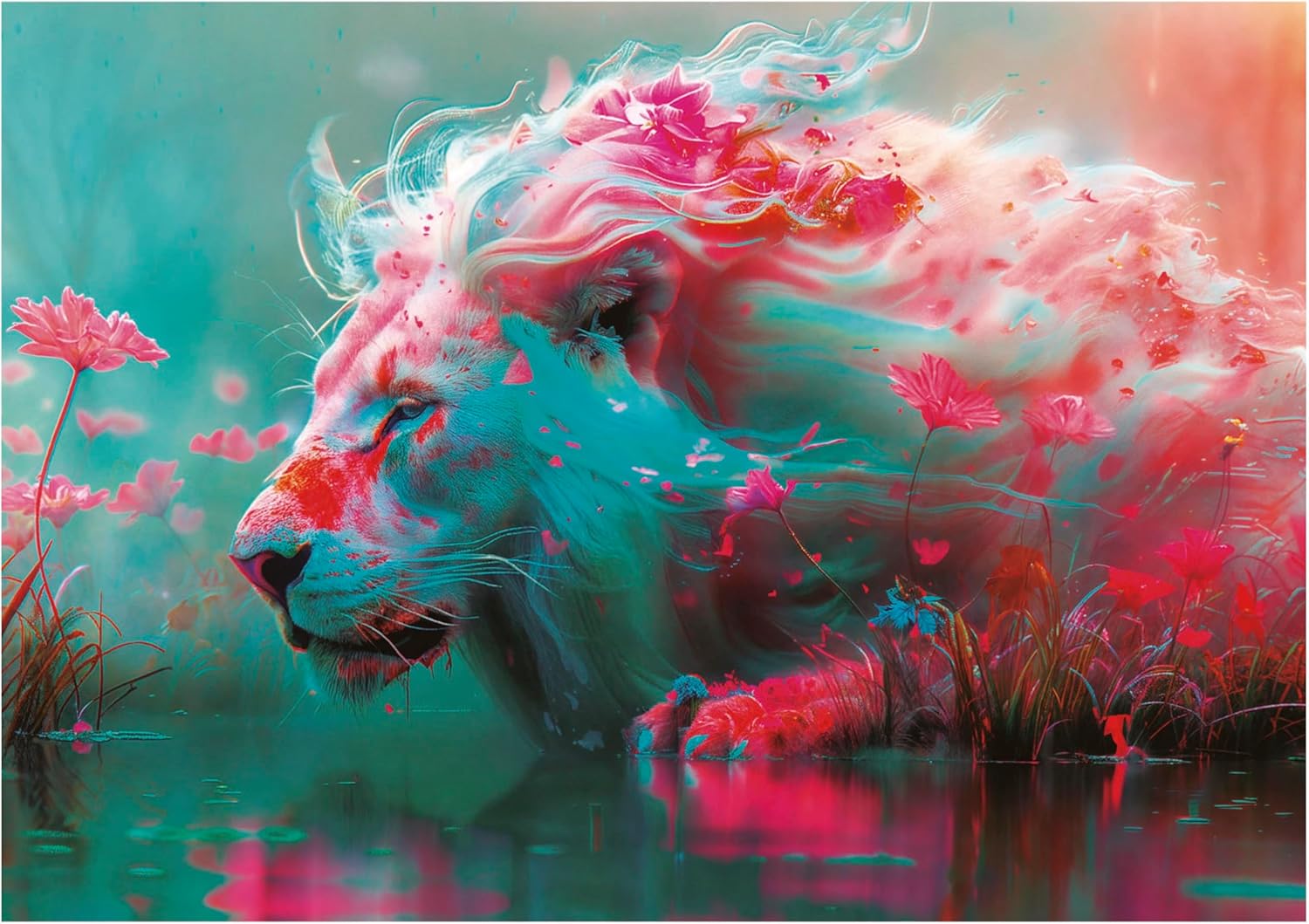 Thumbnail 1 de Puzzle Educa 1000 pièces pour adultes Roi des Fleurs (68 x 48 cm) – dès 14 ans