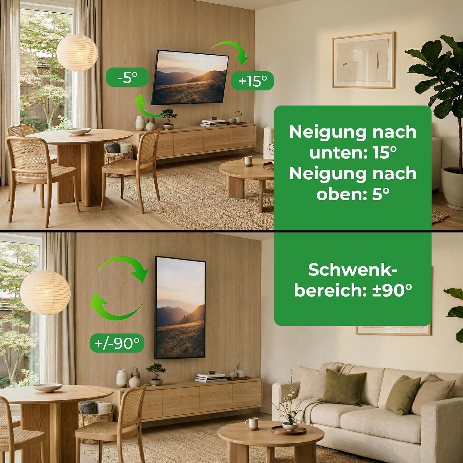 Detalle de XTRARM TiTon Flex TV-Wandhalterung 80 cm – dreh-, neig- & rotierbar bis VESA 400×400 mm
