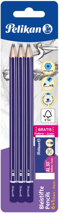 Thumbnail 6 de Pelikan 811132 Bleistift mit Radiergummi HB, Sechskant – 10 Stück