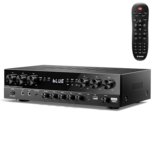 Detalle de Donner MAMP6, amplificatore Hi-Fi a 6 canali con Bluetooth 5.3 e ingressi digitali
