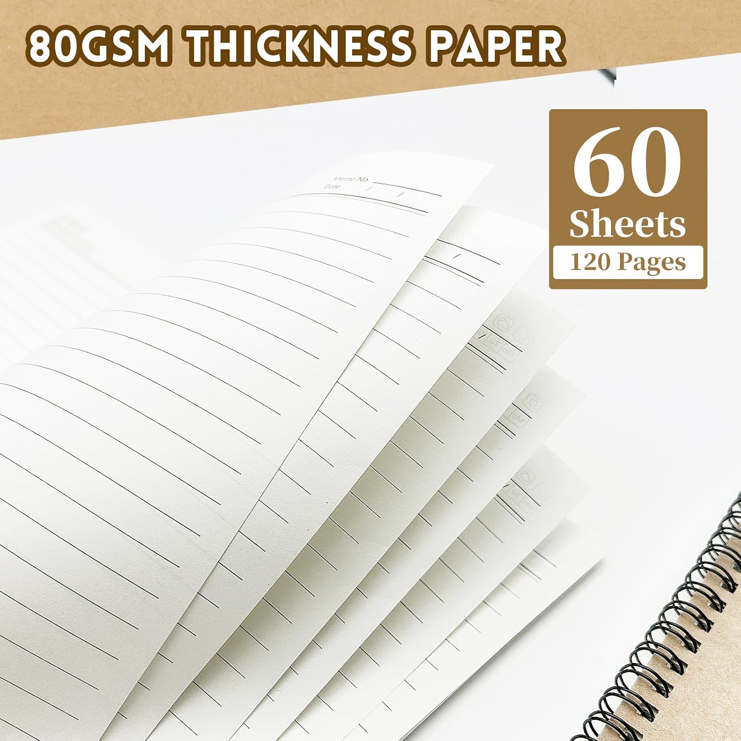 Detalle de ReePlan A5 Spiral Notebooks, 12-Pack, Ruled, 120 Pages