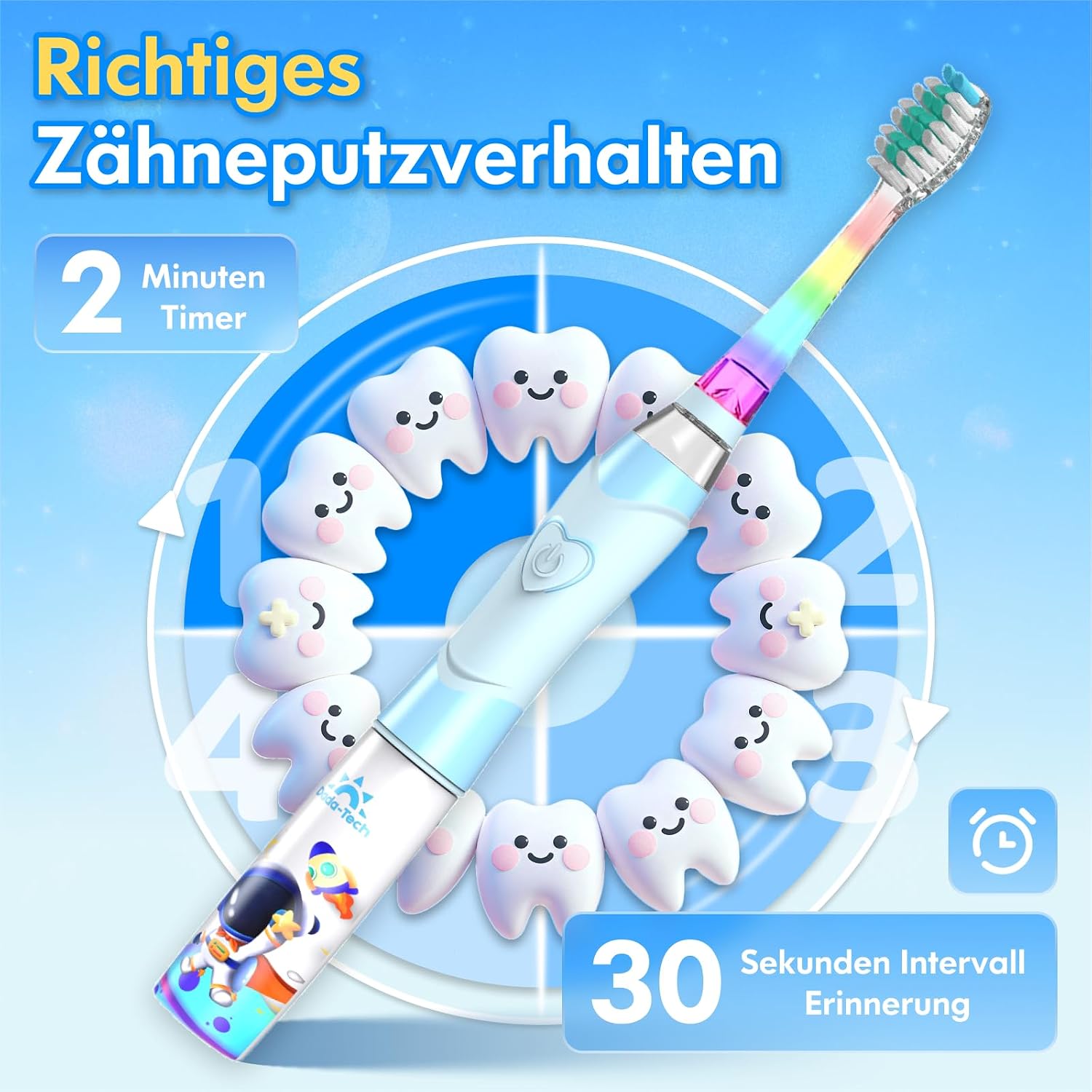 Detalle 2 de DADA-TECH Kinder-Zahnbürste mit LED Timer
