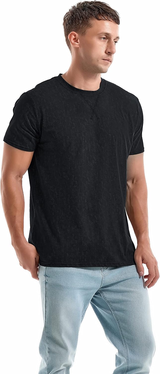 Thumbnail 2 de RONOMO Herren V-Ausschnitt T-Shirt Casual