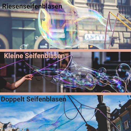 Thumbnail 3 de Bubble Brothers Riesenseifenblasen-Set 3 Stäbe aus Bucheholz, 50 cm – Eco Seifenblasen-Stäbe für Kindergeburtstage