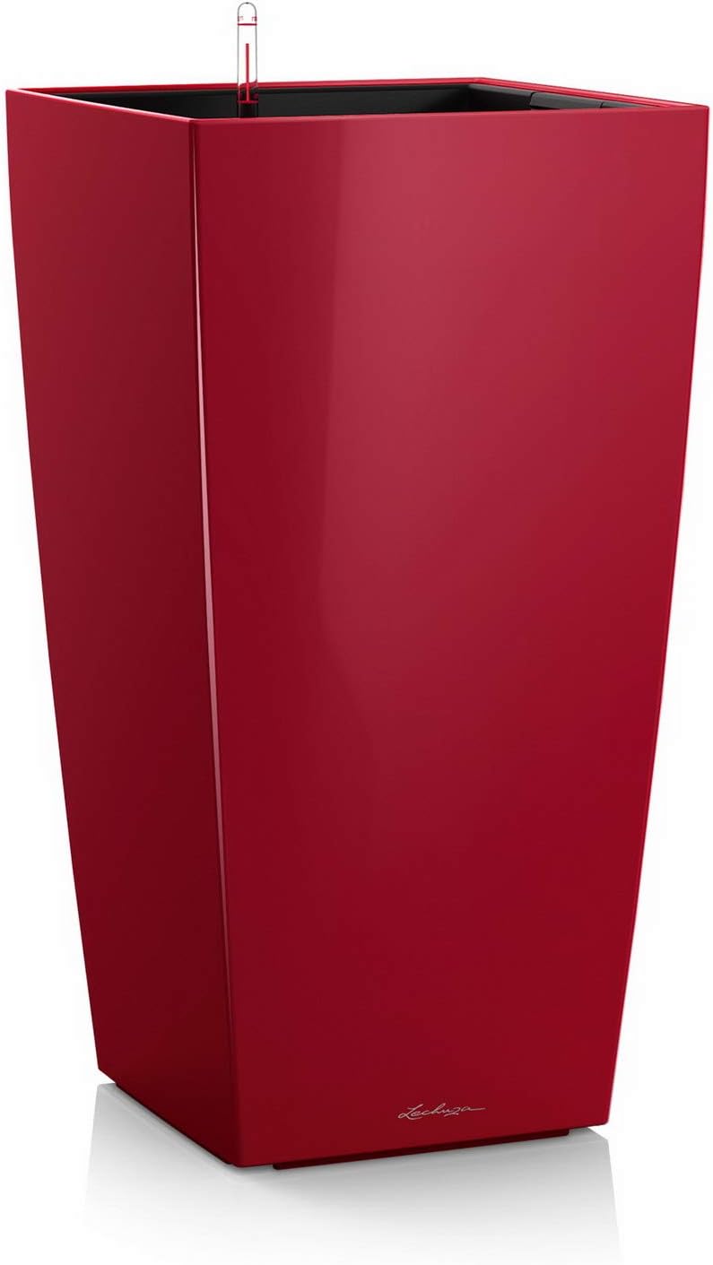 Detalle de Lechuza Cubico Premium 22 fioriera rosso lucido