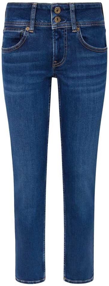 Detalle de Pepe Jeans Damen Slim Jeans Lw Pl204729 – blaue Jeans mit flachem Frontdesign
