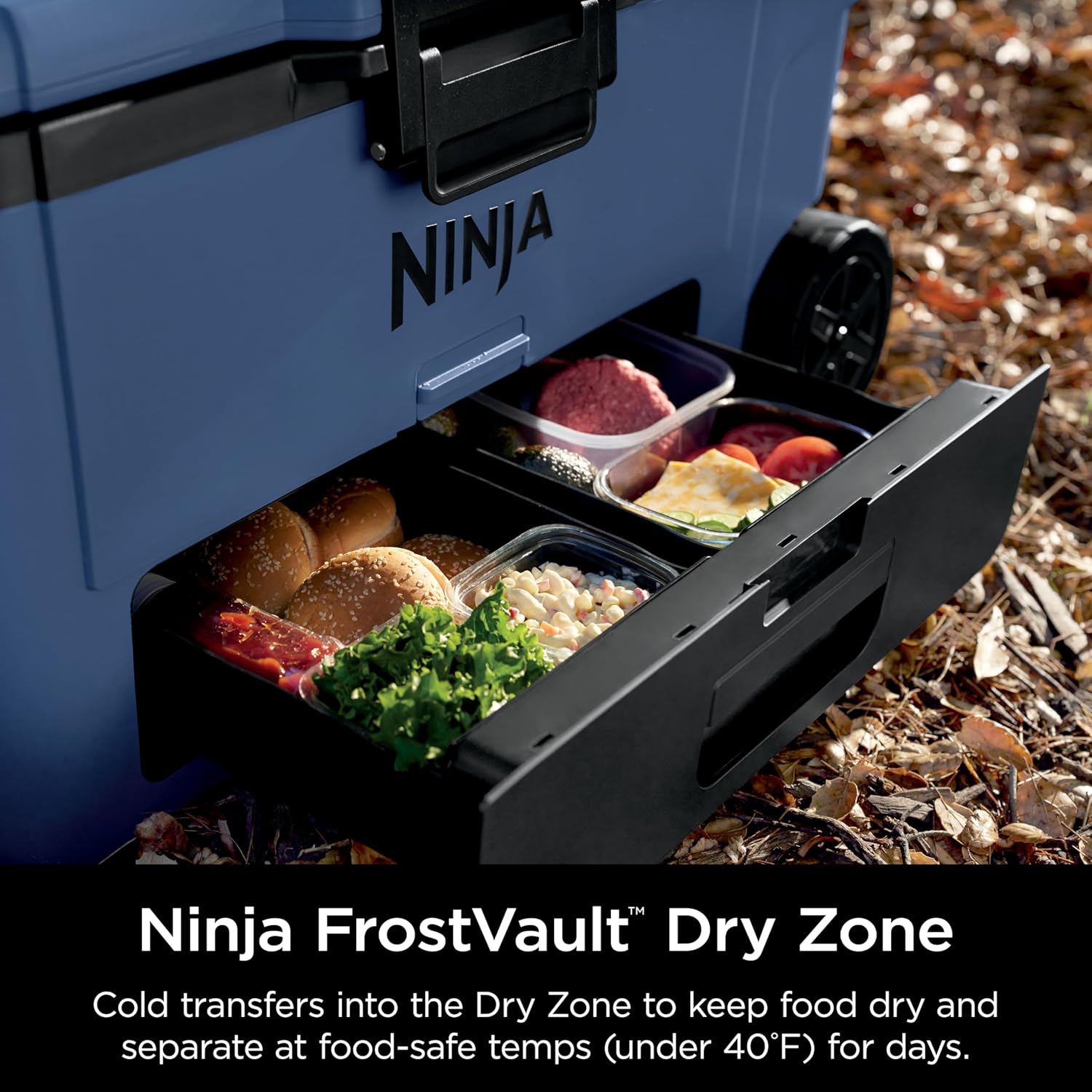 Thumbnail 2 de Ninja FrostVault 65QT Insulated Cooler with Dry Storage Drawer (Lakeshore Blue) FB265BL