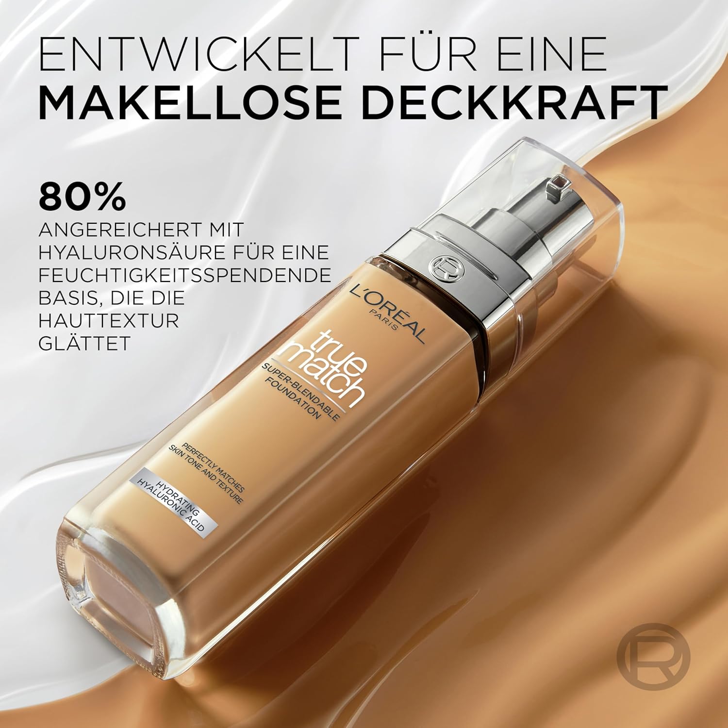 Thumbnail 6 de L'Oréal Paris True Match Foundation 2.N Neutral Light – Hyaluron, vegane Formel, mittlere Deckkraft, natürliches Finish, 30 ml