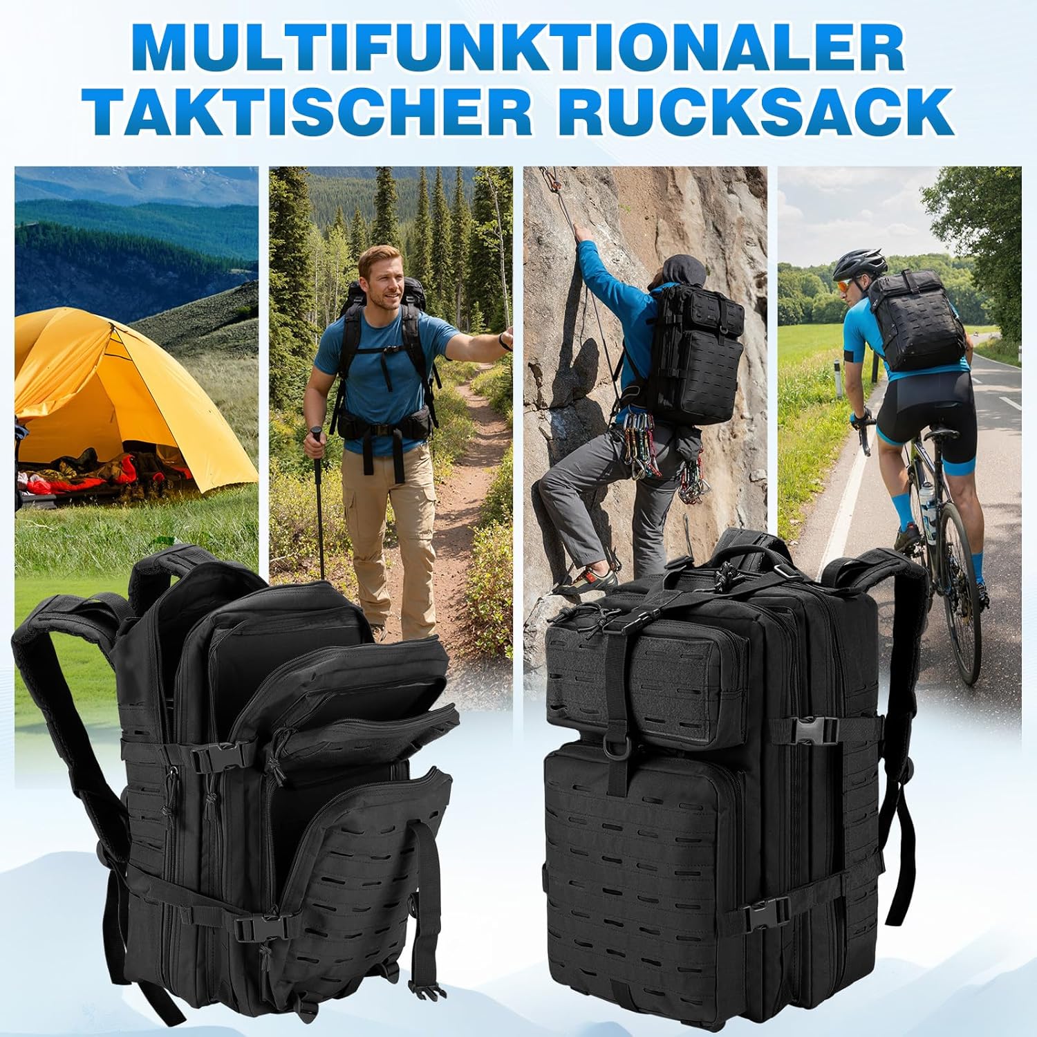 Thumbnail 6 de SHANNA Trekkingrucksack 45L Militärrucksack