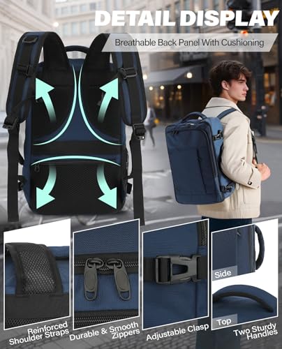 Detalle de VANKEV 45x36x20 EasyJet Cabin Bag Underseat Travel Backpack