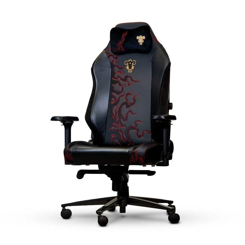Detalle de Silla gaming Phoenix Monarch Black Clover Edición Asta XL – cuero PU y terciopelo