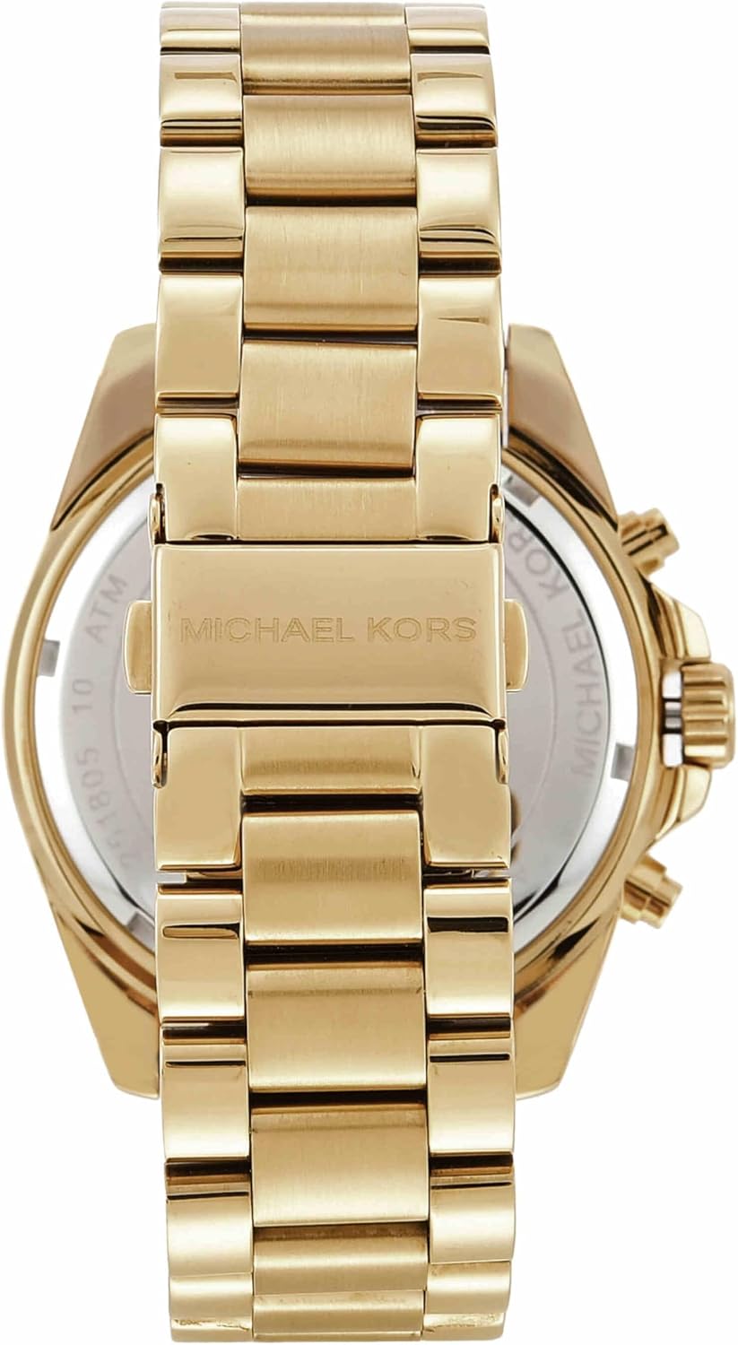 Detalle de Michael Kors Bradshaw Damen-Armbanduhr, 43 mm – Quarz-Chronograph mit Edelstahlband