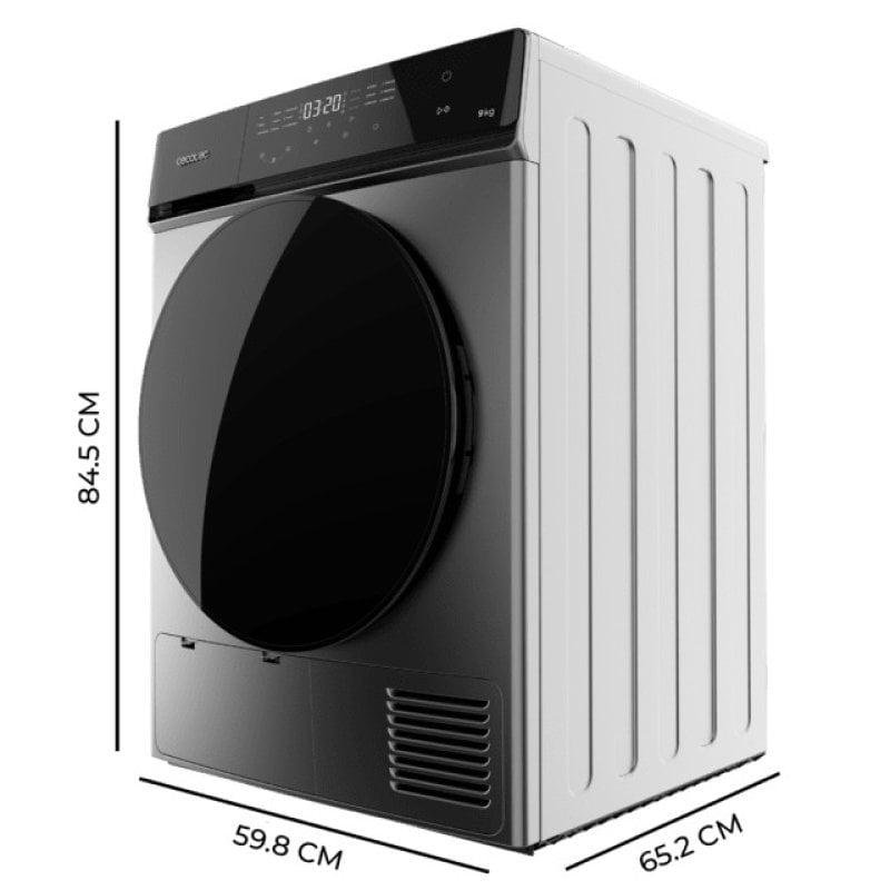Detalle de Cecotec Bolero DressCode Dry 9400 Steel 9 kg: Secadora de bomba de calor con Full Touch y Silence