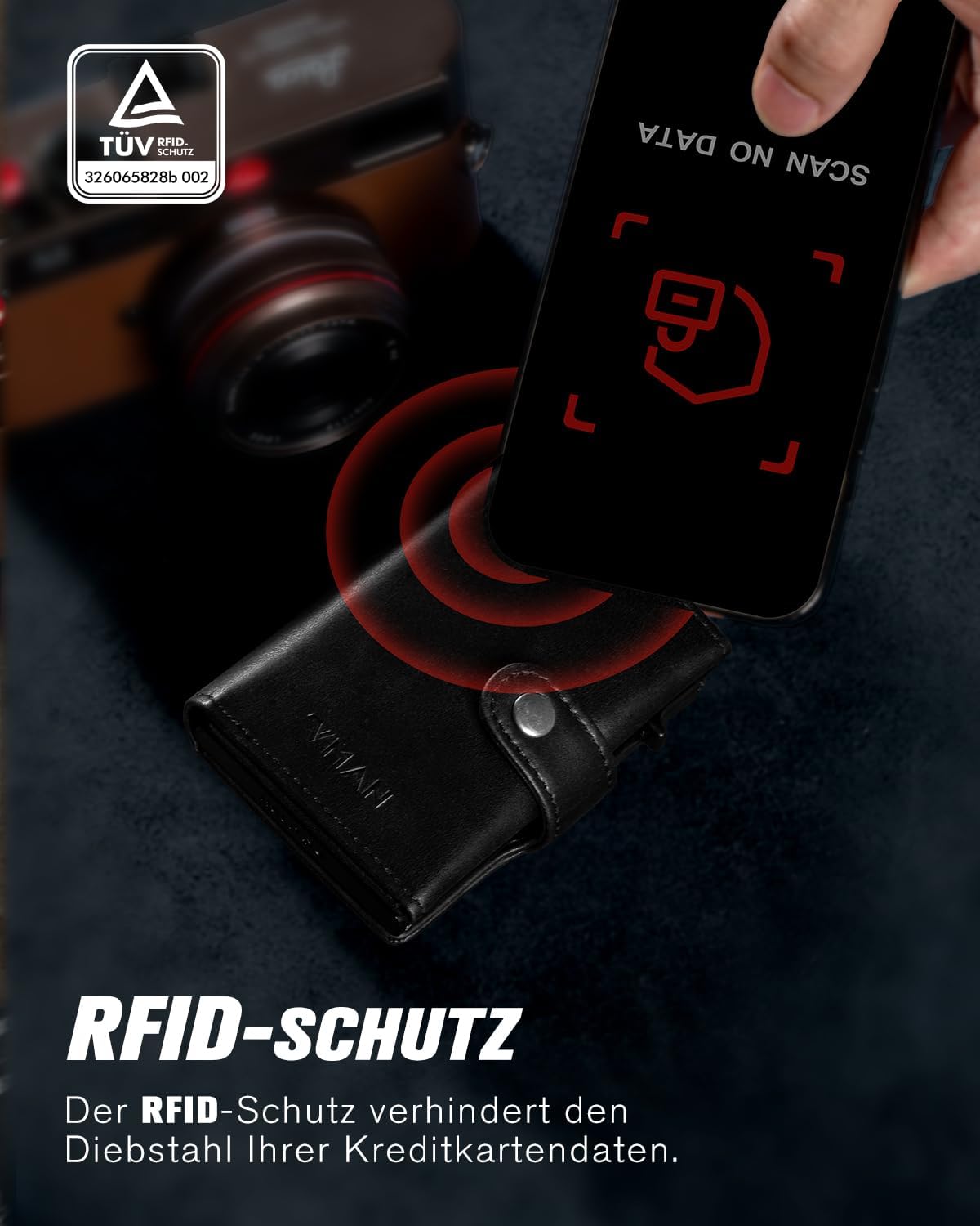Thumbnail 3 de VMAN Geldbörse Herren Slim RFID Schutz