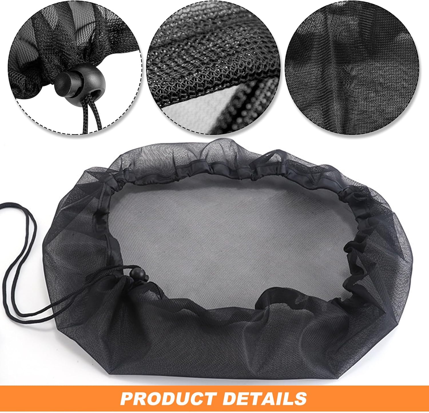 Detalle de Regentonnen Netzabdeckung 95 cm – verstellbar, rund/ quadratisch, 2er Set