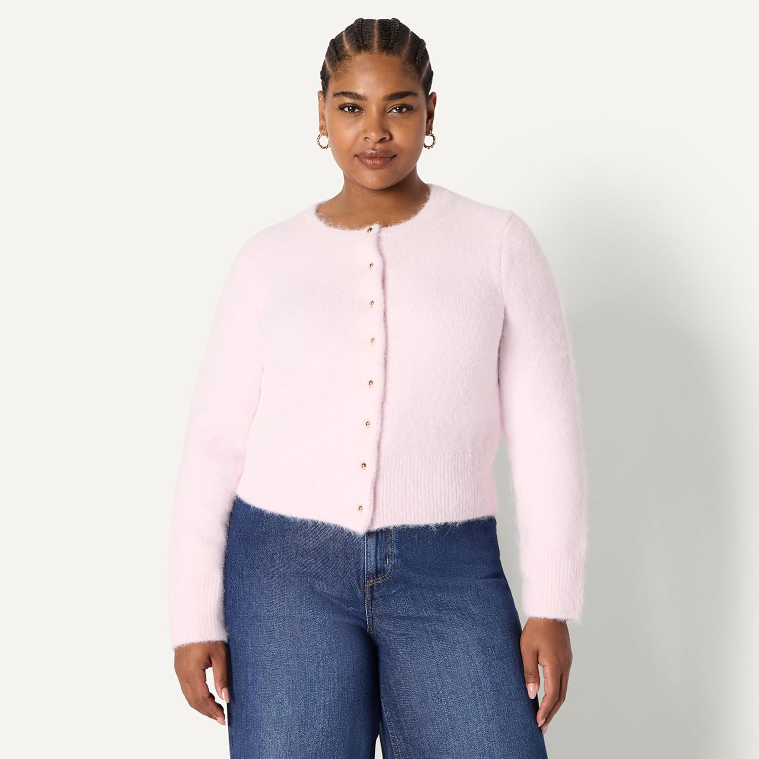 Thumbnail 5 de Amazon Essentials Women's Regular-Fit Faux Mohair Button-Down Cardigan