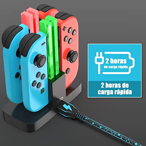 Thumbnail 1 de Base de carga Diyife 4 en 1 para Nintendo Switch: cargador seguro para Joy-Con y más