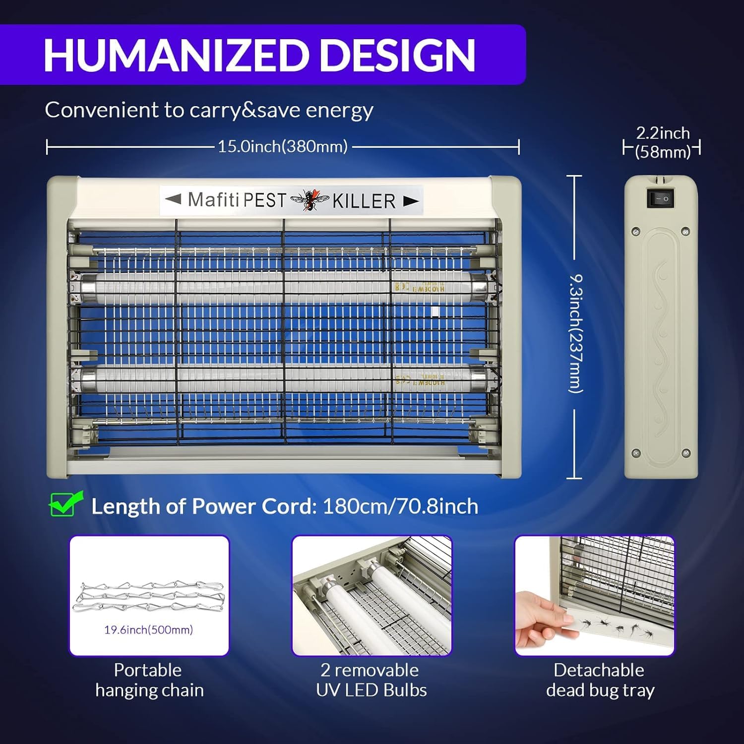 Thumbnail 4 de mafiti MS600Plus Mata Mosquitos 20W