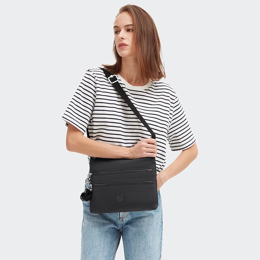Thumbnail 6 de Kipling Alvar Bandolera Mediana en Black Noir