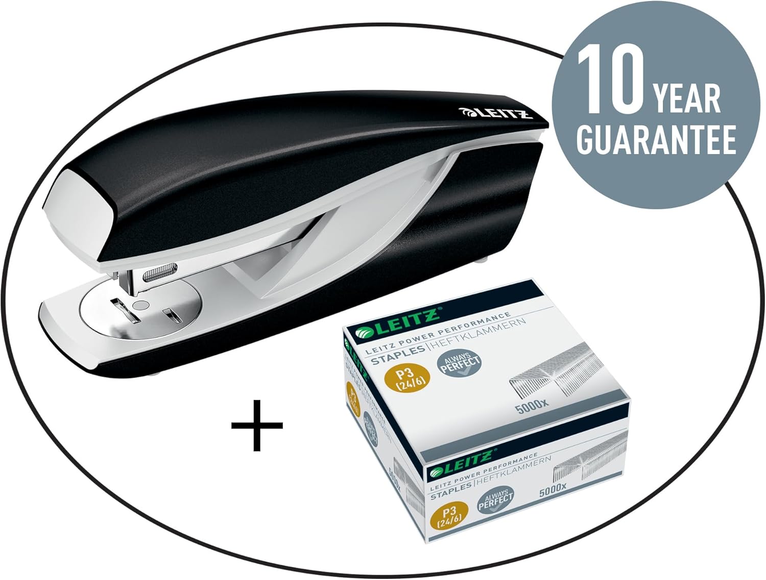 Thumbnail 4 de Leitz Power Performance P3 Heftklammern 24 x 6 mm – 10er Pack (5000 Stück) verzinktes Metall