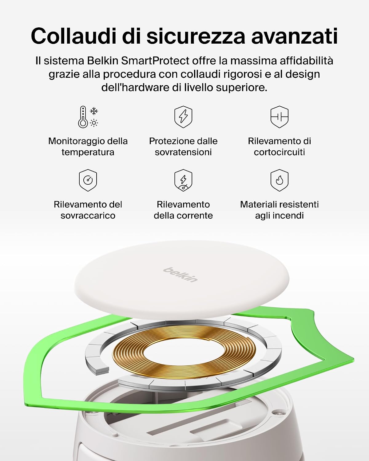 Thumbnail 6 de Belkin UltraCharge Pro Caricatore Wireless Magnetico 2 in 1 MagSafe Qi2.2 25W – Stazione di Ricarica per iPhone 17, Apple Watch Series 10